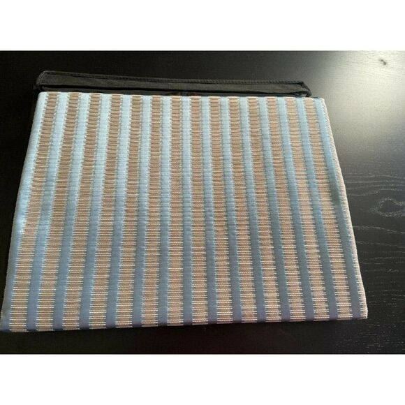 The Collection by Bed Bad and Beyond Railway Striped Panel French Blue L 63" - Picture 7 of 9